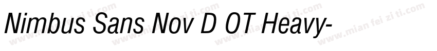Nimbus Sans Nov D OT Heavy字体转换